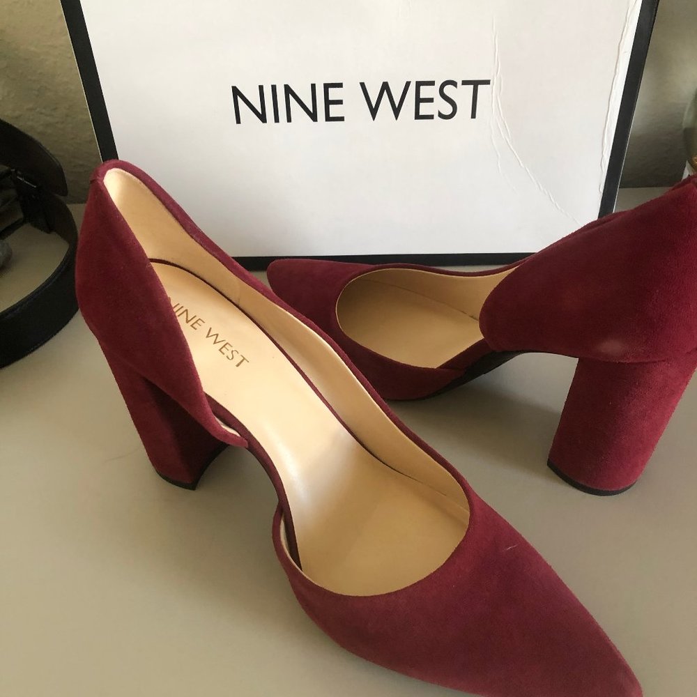 Nine West Dark Red Heels, Size 8